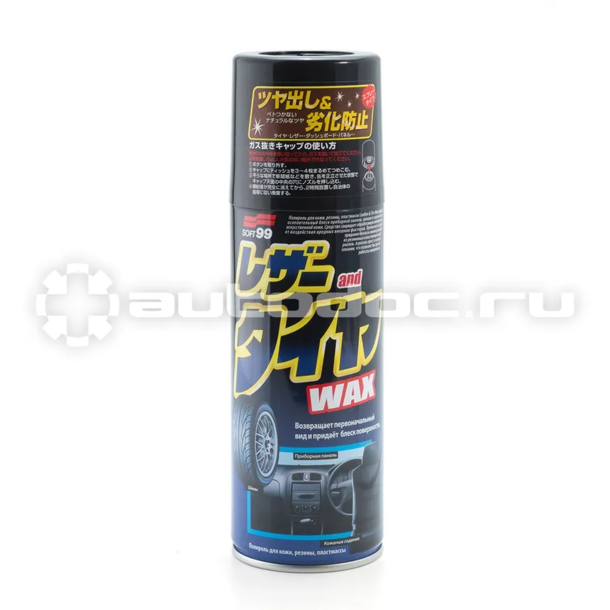 SOFT99 LEATHER & TIRE WAX Полироль для кожи, резины, пластмассы