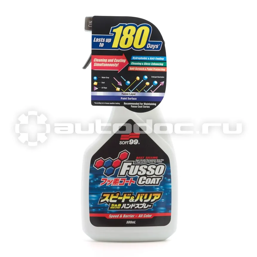 SOFT99 Покрытие для кузова защитное Fusso Spray 6 Months для всех цветов