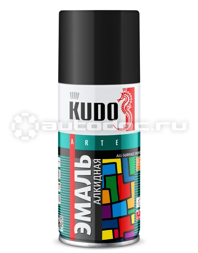 KUDO Эмаль универсальная алкидная KUDO RAL Чёрная глянцевая RAL 9005
