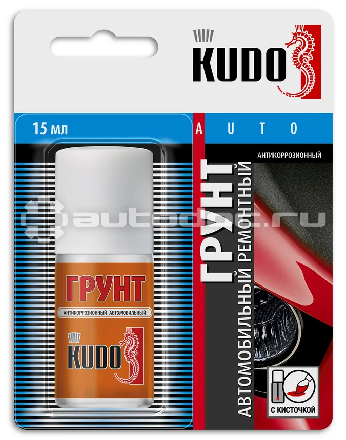 KUDO Грунт антикоррозионный с кисточкой