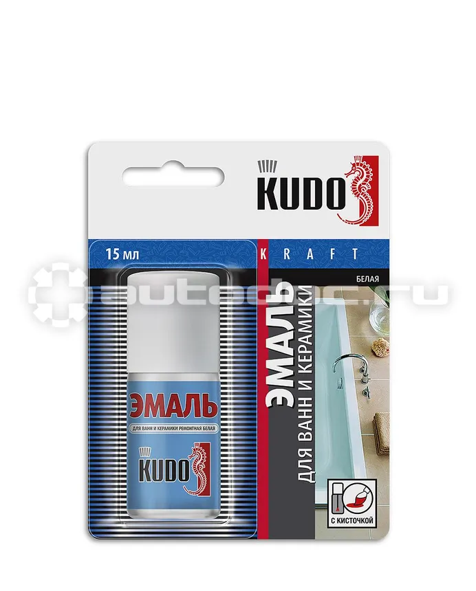 KUDO Эмаль ремонтная с кисточкой для ванн