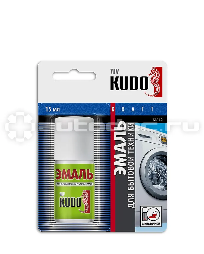 KUDO Эмаль ремонтная с кисточкой для бытовой техники