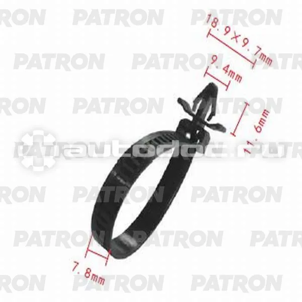 PATRON Клипса пластмассовая