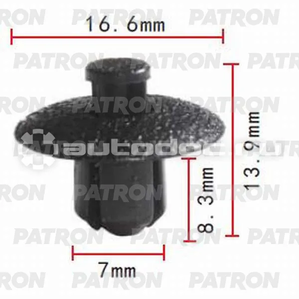 PATRON Клипса пластмассовая