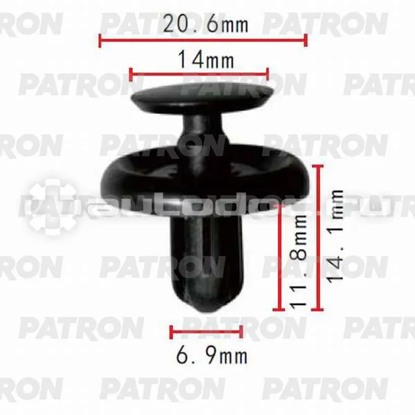 PATRON Клипса пластмассовая