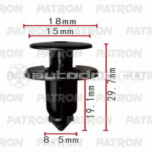 PATRON Клипса пластмассовая