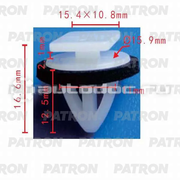 PATRON Клипса пластмассовая