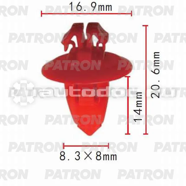 PATRON Клипса пластмассовая