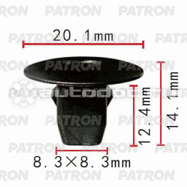 PATRON Клипса пластмассовая
