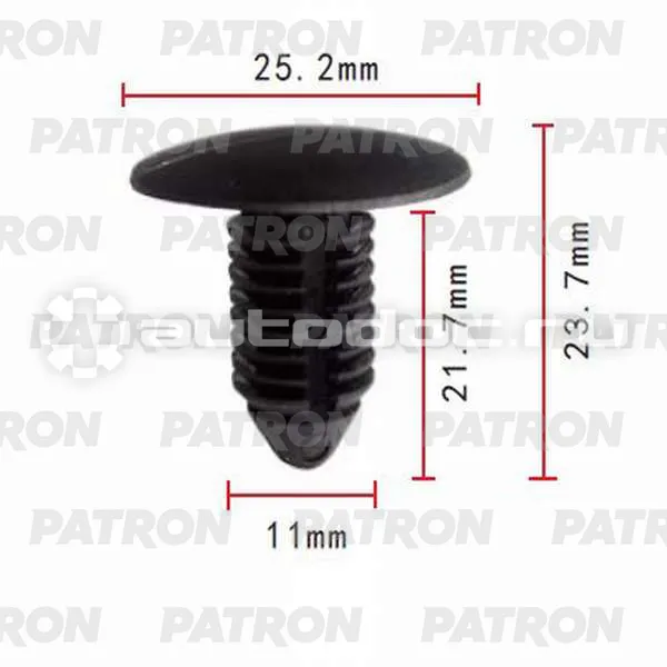 PATRON Клипса пластмассовая