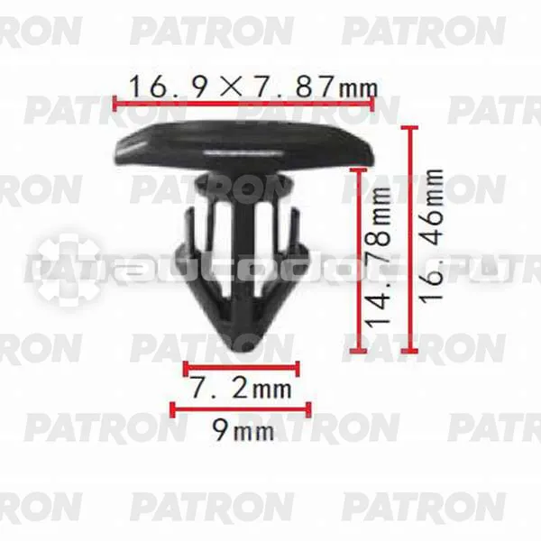 PATRON Клипса пластмассовая