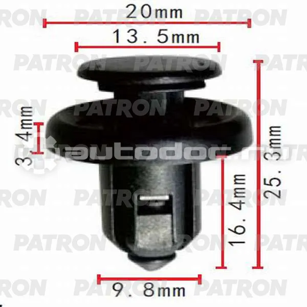 PATRON Клипса пластмассовая
