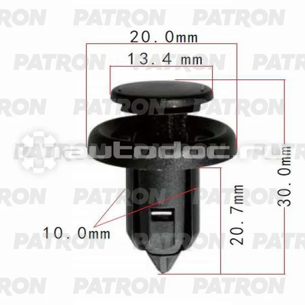 PATRON Клипса пластмассовая