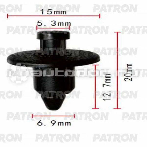 PATRON Клипса пластмассовая