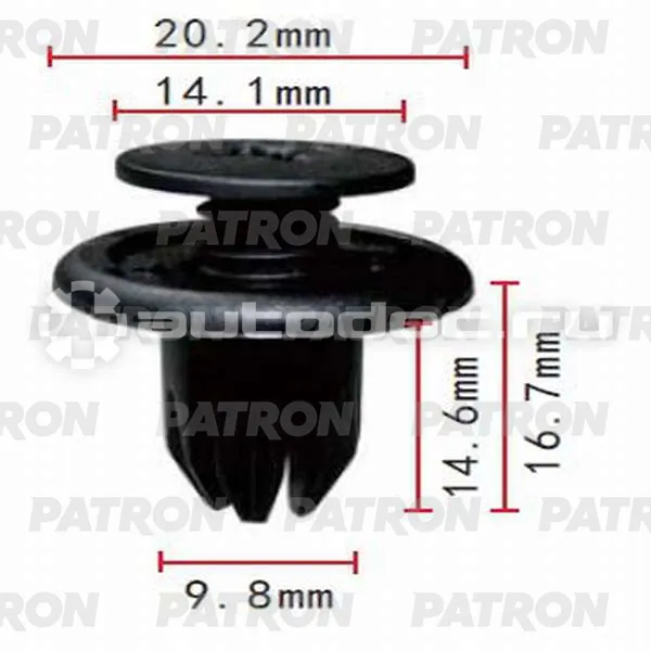 PATRON Клипса пластмассовая