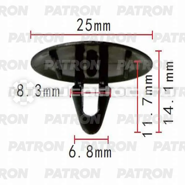 PATRON Клипса пластмассовая