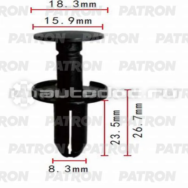 PATRON Клипса пластмассовая