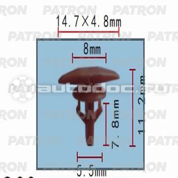 PATRON Клипса пластмассовая