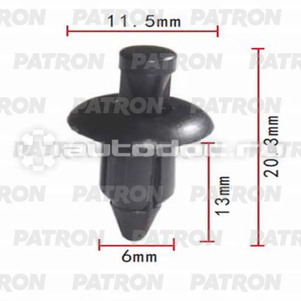PATRON Клипса пластмассовая