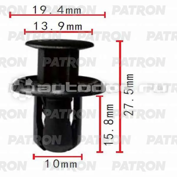 PATRON Клипса пластмассовая