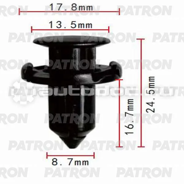 PATRON Клипса пластмассовая