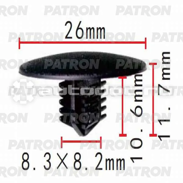 PATRON Клипса пластмассовая