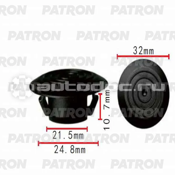 PATRON Клипса пластмассовая