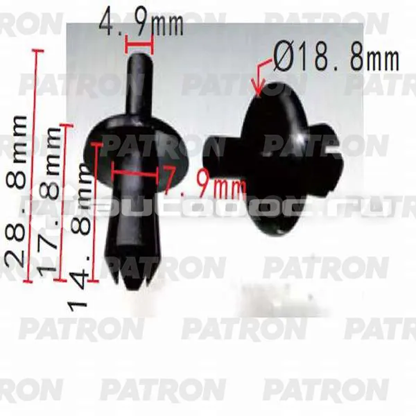 PATRON Клипса пластмассовая