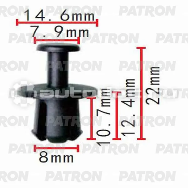PATRON Клипса пластмассовая