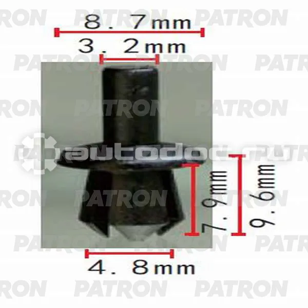 PATRON Клипса пластмассовая