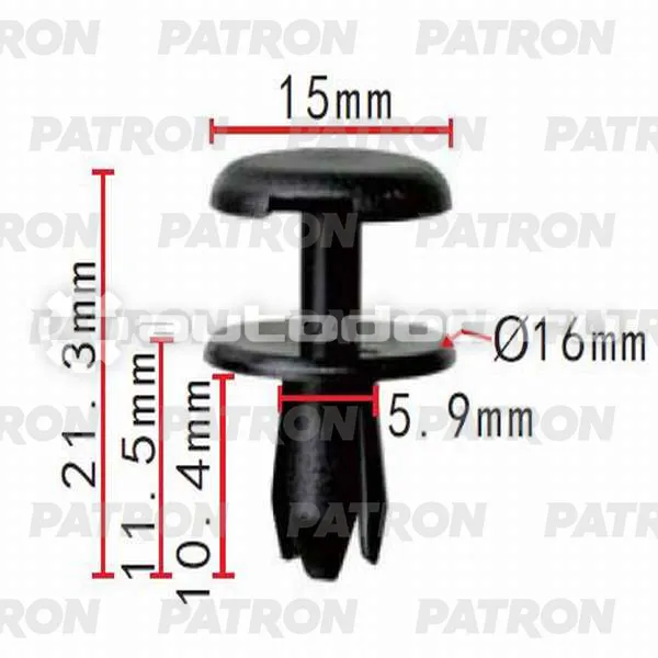 PATRON Клипса пластмассовая