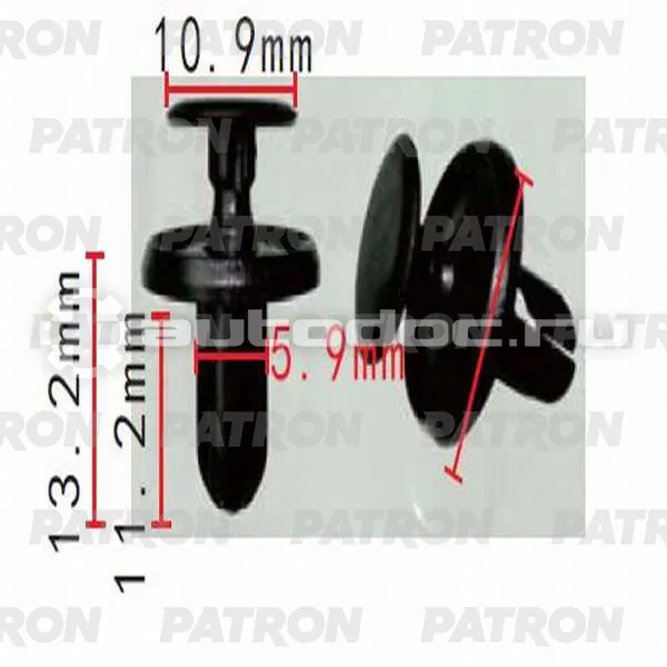PATRON Клипса пластмассовая