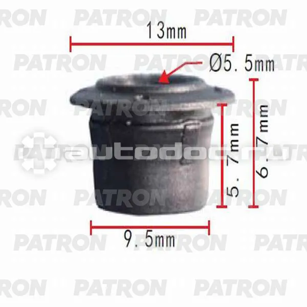 PATRON Клипса пластмассовая