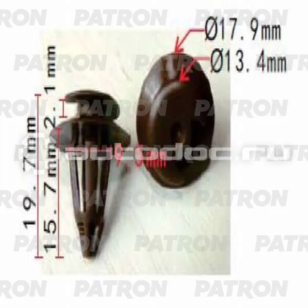 PATRON Клипса пластмассовая