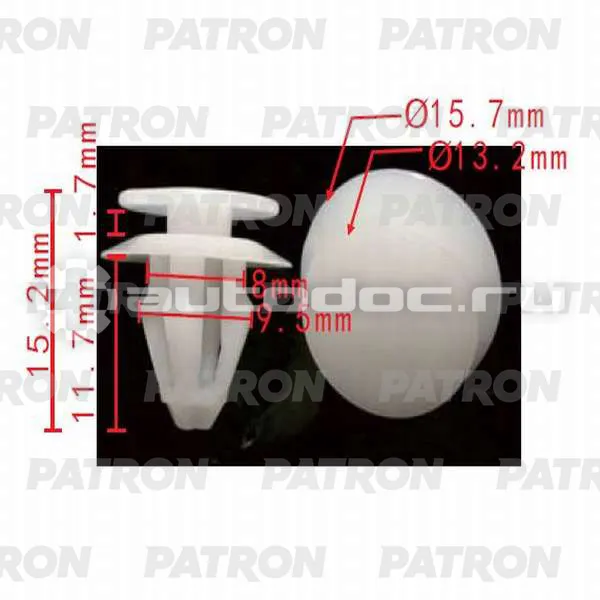 PATRON Клипса пластмассовая
