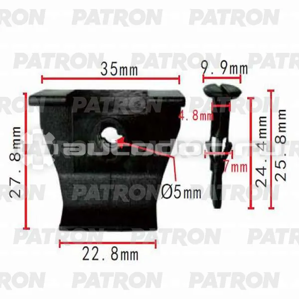 PATRON Зажим пластиковый