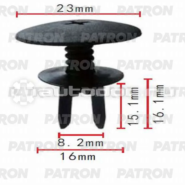 PATRON Клипса пластмассовая