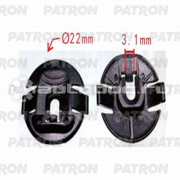 PATRON Клипса пластмассовая