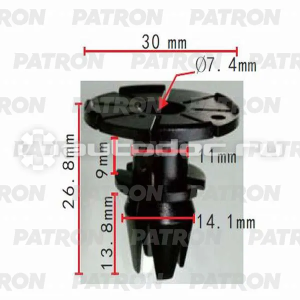 PATRON Клипса пластмассовая