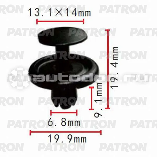 PATRON Клипса пластмассовая