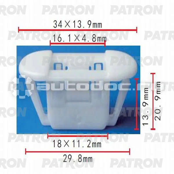 PATRON Клипса пластмассовая