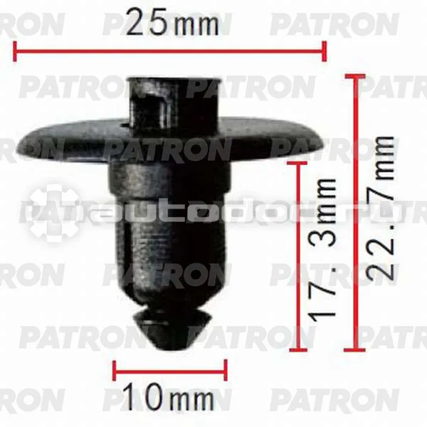 PATRON Клипса пластмассовая