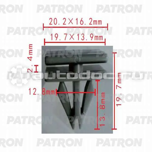 PATRON Клипса пластмассовая