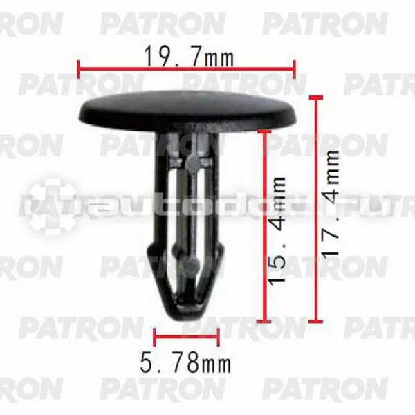 PATRON Клипса пластмассовая