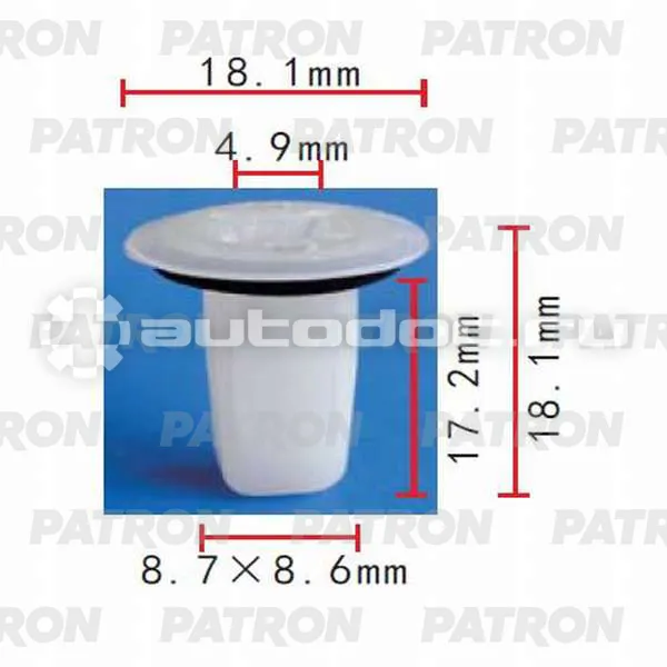 PATRON Клипса пластмассовая