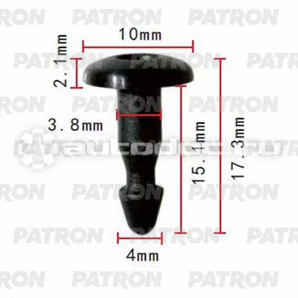 PATRON Клипса пластмассовая