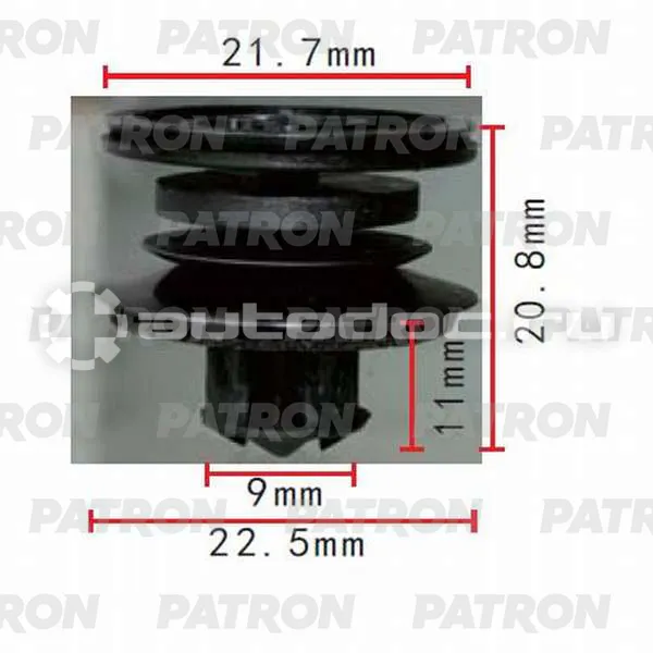 PATRON Клипса пластмассовая