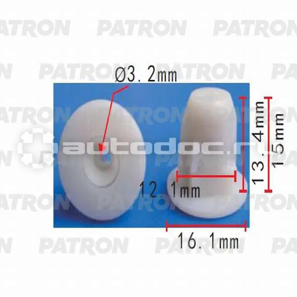 PATRON Клипса пластмассовая