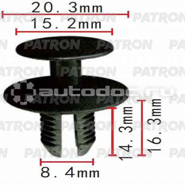 PATRON Клипса пластмассовая