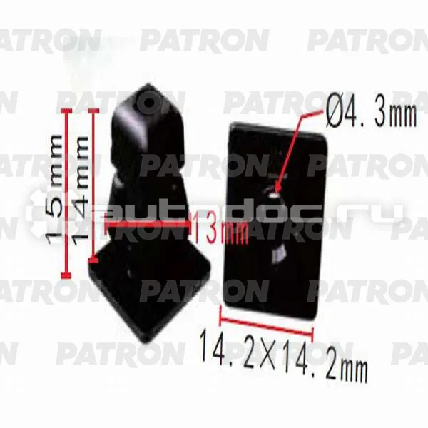 PATRON Клипса пластмассовая